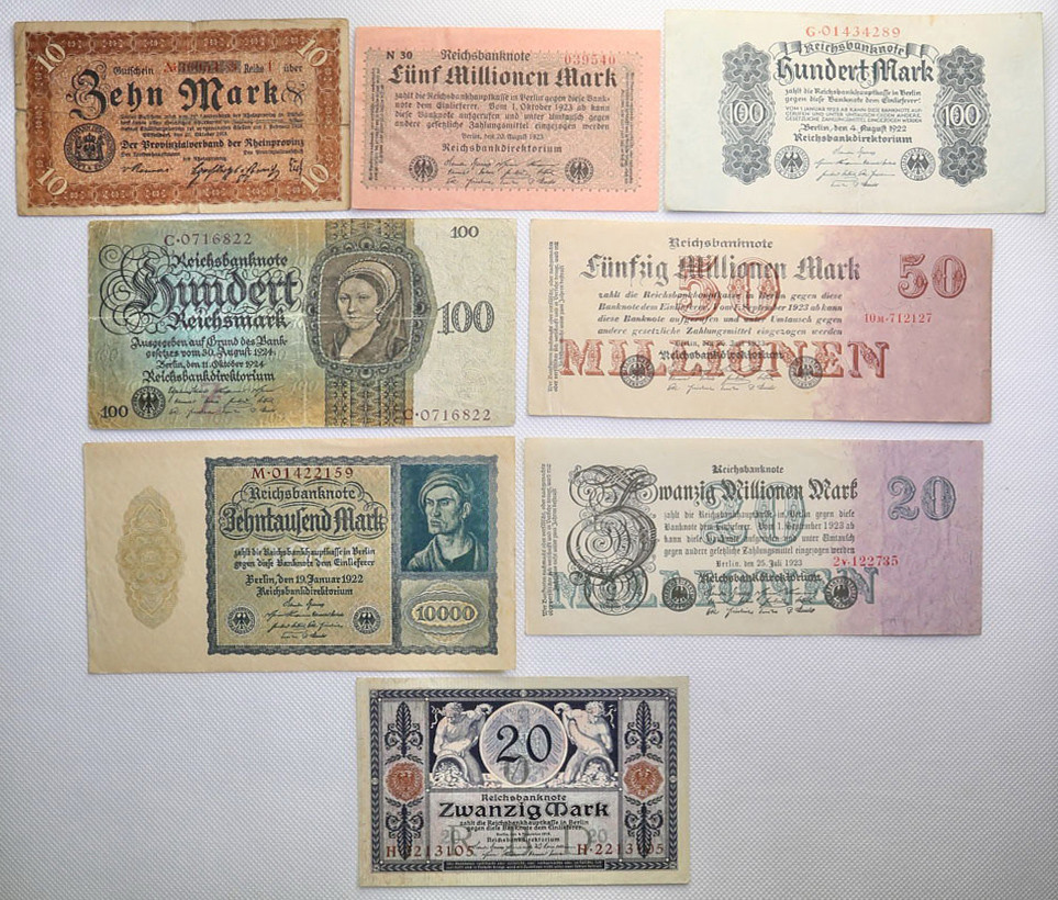 Banknoty. Zestaw 14 banknotów - różne lata i nominały
